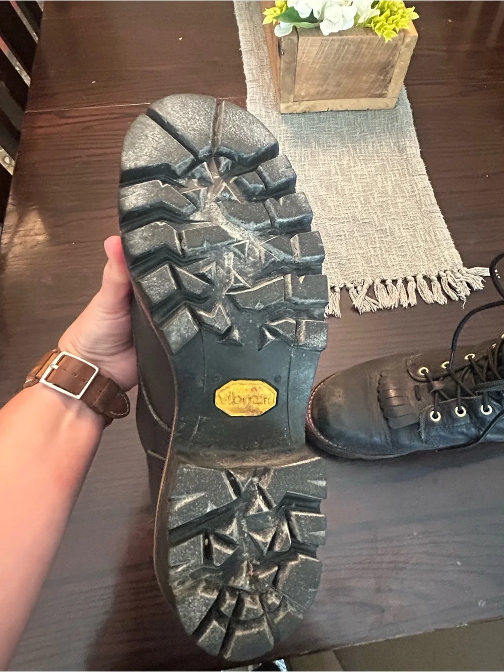 Georgia Boot Men 11M Black Leather Insulated Gore-Tex Work Boots Vibram Sole